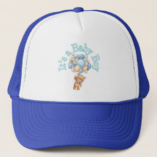 Boy  Baby Shower Bear Trucker Hat
