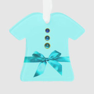 BOY BABY SHOWER Blue Ribbon Tshirt Ornament