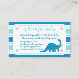 Boy Baby Shower Bring A Book Card