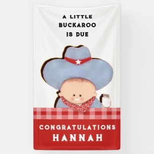 Boy Baby Shower Cowboy Western Theme Banner