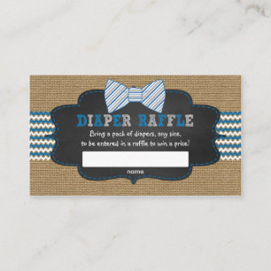 Boy baby shower diaper raffle tickets enclosure card
