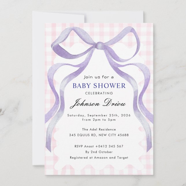 Boy Baby Shower  Invitation (Front)