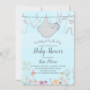 Boy Baby Shower Invitation   Baby Bundle