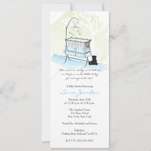 Boy Baby Shower Invitation - Baby Crib