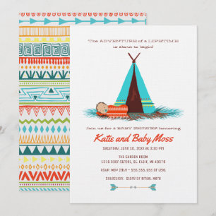 Boy Baby Shower Invitation Boho Chic