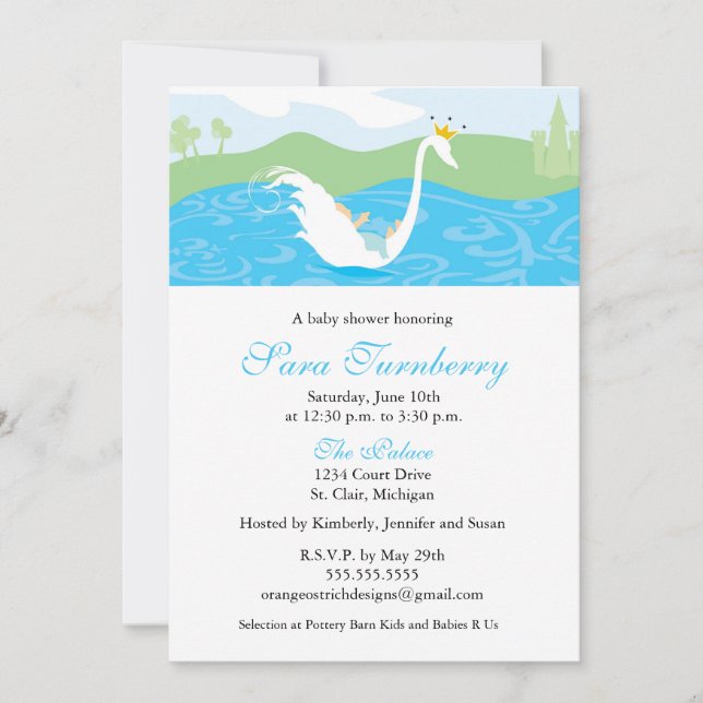 Boy Baby Shower Invitation - Little Prince (Front)
