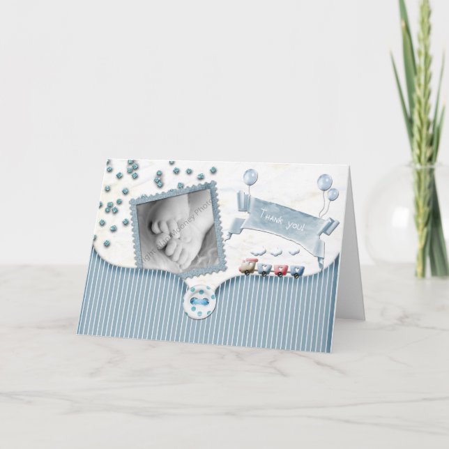 Boy Baby shower Thank you cards (Front)