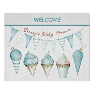 Boy Baby Shower Welcome Sign