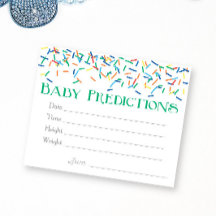 Boy Baby Sprinkle Baby Predictions Game