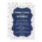Boy Baby Sprinkle Invitations, navy silver stars