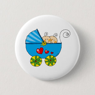Boy baby twins 6 cm round badge
