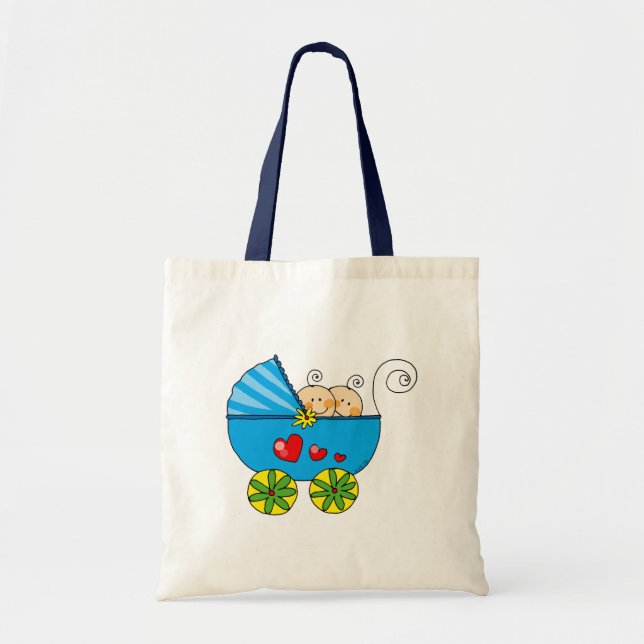 Boy baby twins tote bag (Front)