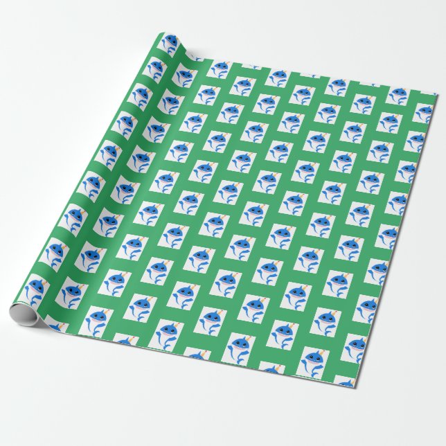 Boy babyShark wrapping paper (Unrolled)