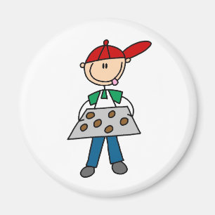 Boy Baking Cookies Magnet