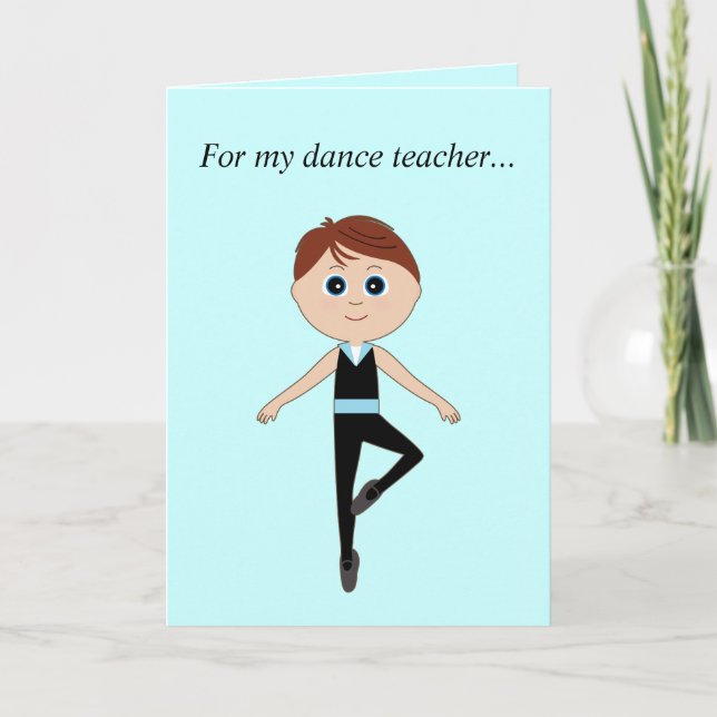Boy Ballet Dancer: Thank You Teacher (Front)