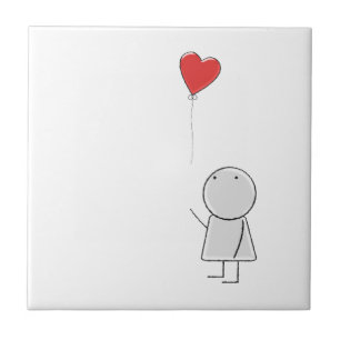 Boy & Balloon Ceramic Tile