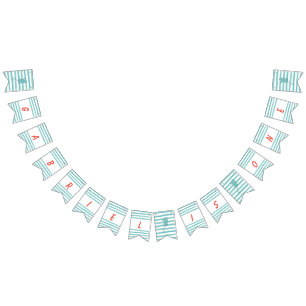 Boy Balloon Themed First Birthday Banner