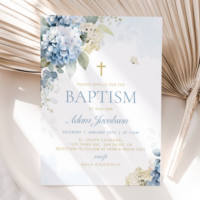 Boy BAPTISM Invitation, First Communion Invitation (Creator Uploaded)
