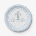 Boy Baptism Paper Plates