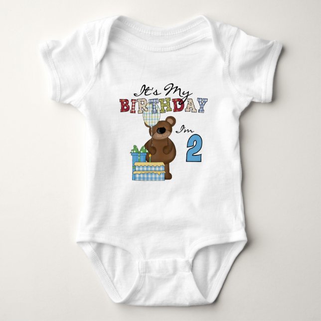 Boy Bear 2nd Birthday T-shirts and Gifts (Front)