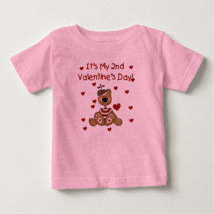 Boy Bear 2nd Valentine's Day Baby T-Shirt
