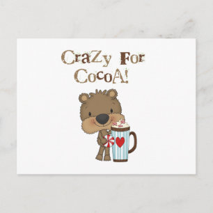 Boy Bear Crazy For Cocoa Holiday Postcard