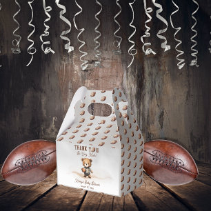Boy Bearly Wait American Football Baby Shower Favour Box