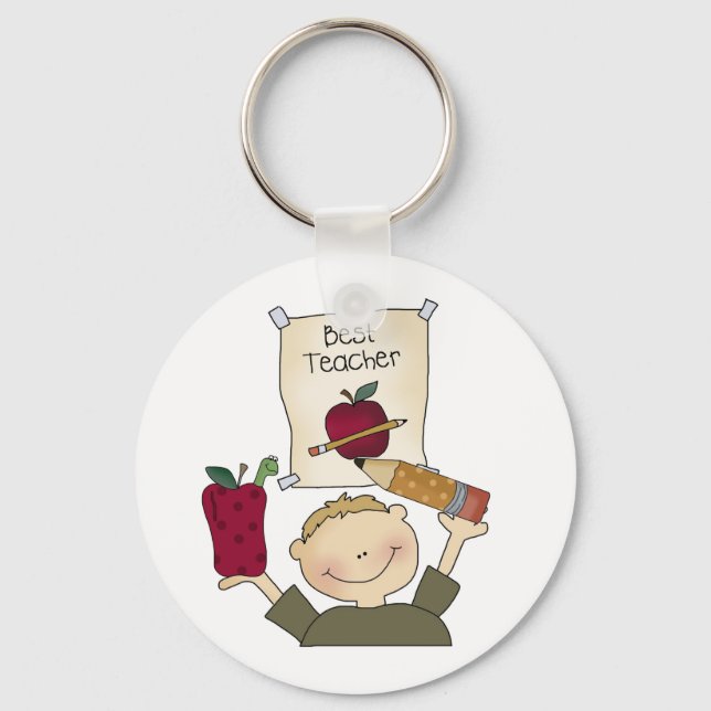 Boy Best Teacher Key Ring (Front)