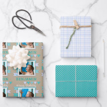 Boy Birthday Aqua And Blue Scrapbook