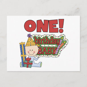 Boy Birthday Baby 1st Birthday Tshirts and Gifts Postcard