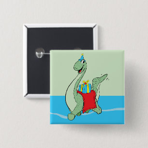 Boy, Birthday Dinosaur 15 Cm Square Badge