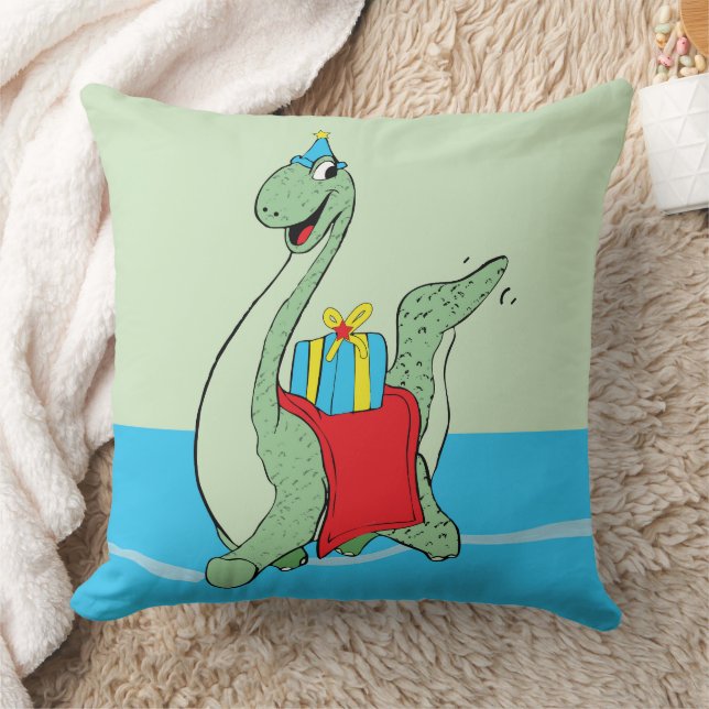 Boy, Birthday Dinosaur Cushion (Blanket)