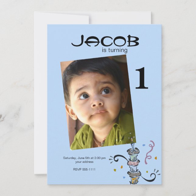 Boy birthday invitation (Front)