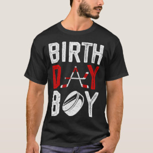 Boy Birthday Party Decorations Hockey Winter Sport T-Shirt