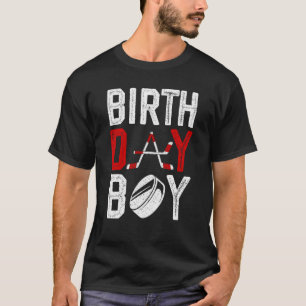 Boy Birthday Party Decorations Hockey Winter Sport T-Shirt