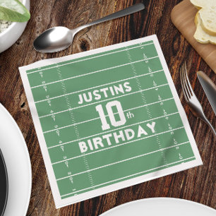 Boy Birthday Party Football Personalised Napkin