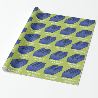 Boy Birthday Party - Pop Art Brick Pattern Wrapping Paper