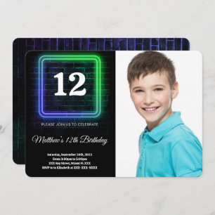 Boy Birthday Photo Invitation
