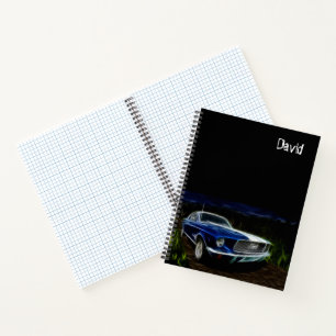Boy Black Car Themed Notebook