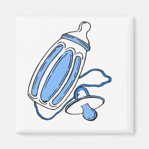 boy blue bottle pacifier magnet
