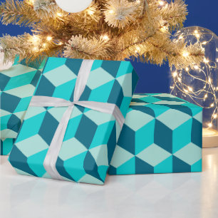 Boy Blue Building Blocks Seamless Pattern Wrapping Paper