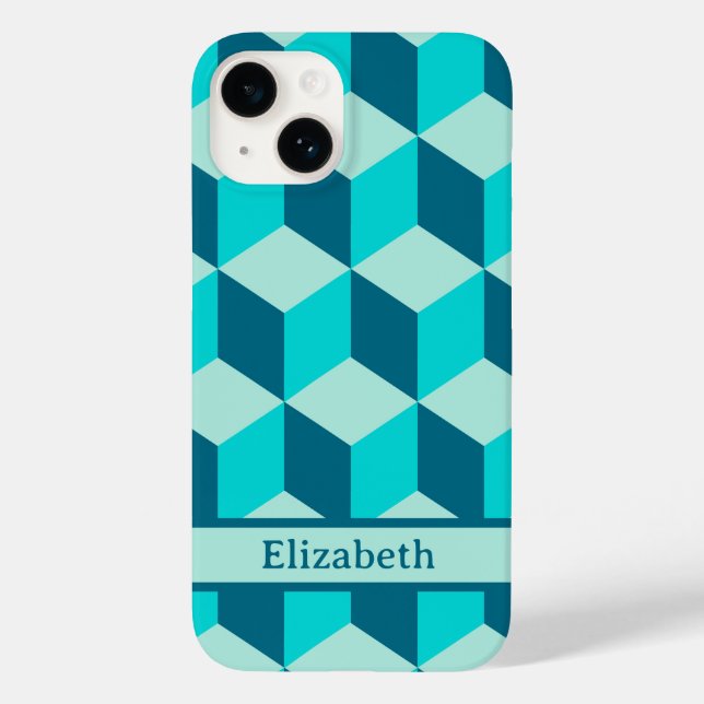 Boy Blue Building Tumbling Blocks Name Case-Mate iPhone Case (Back)