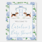 Boy Blue Dog Beagle Baby Shower Preppy Southern