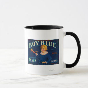 Boy Blue Pear Crate Label Mug