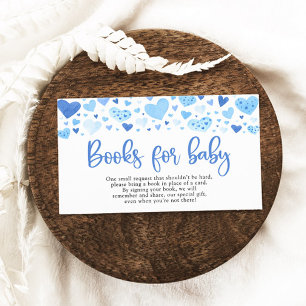 Boy Blue Sweetheart Baby Shower Books for Baby Enclosure Card