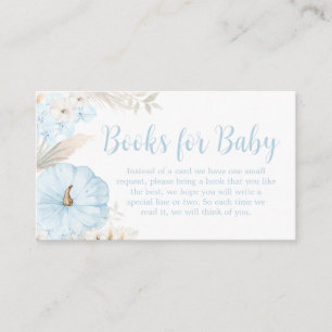 Boy Boho Pumpkin Baby Shower Books for Baby Enclosure Card
