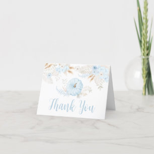Boy Boho Pumpkin Baby Shower Thank You Card
