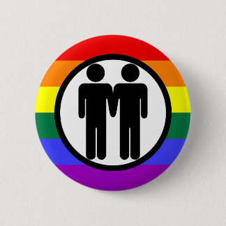 Boy + Boy Rainbow Button