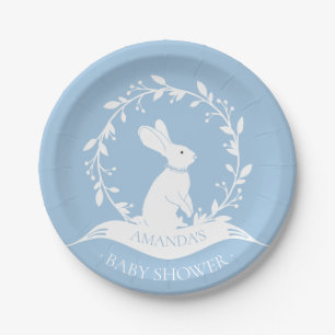 Boy Bunny  Baby Shower 7" Plate