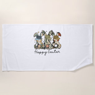 Boy Bunny Rabbit Duck Camo Camouflage Hat Ball Cap Beach Towel